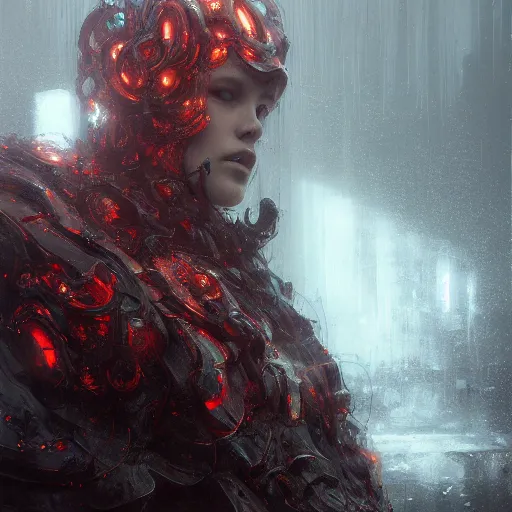 Image similar to Just living in the database as the madness of the system grows, flashback into a realm of tendril chains of cold by Ruan Jia, Peter Morhbacher, rendered in hyperdetailed Ultra HD, trending on ArtStation, luminous