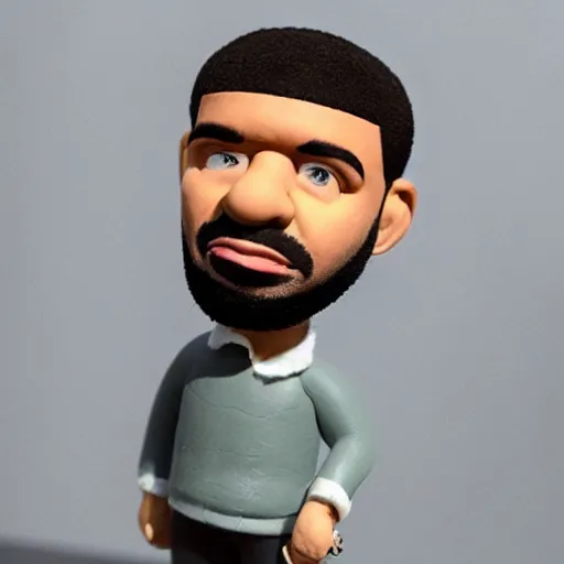 Image similar to drake made of clay, claymation