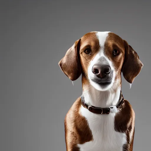 Image similar to a dog with steve harvey's face, studio lighting, 4 k, photorealistic, award winning