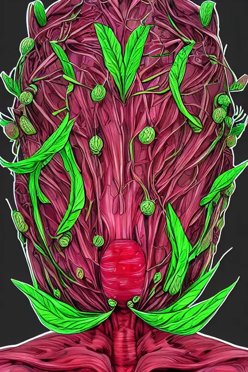 Image similar to radish humanoid, symmetrical, highly detailed, digital art, sharp focus, trending on art station, anime art style