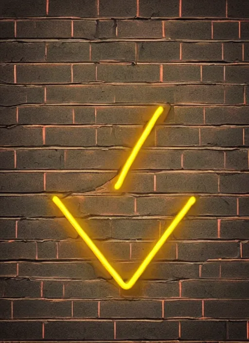 Prompt: arrow symbol made from a neon sign pointing right. photography, realistic. brick wall background. hyper realistic. neon glow.