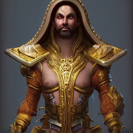 Image similar to the exalted , concept art, trending on artstation 3D.