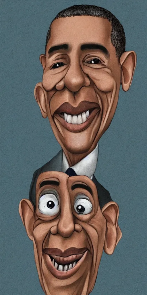 Image similar to a caricature of obama by alexander jansson