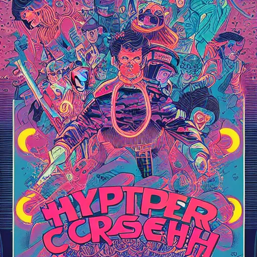 Image similar to hyper crush band, by josan gonzales and dan mumford