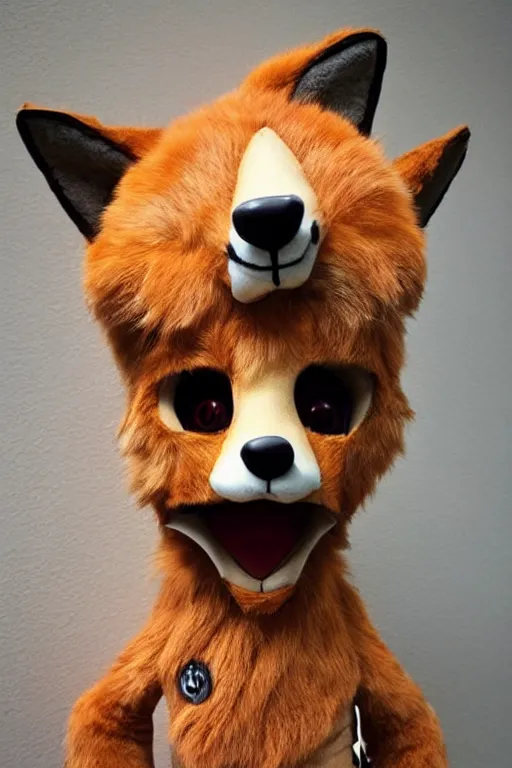 Image similar to an anthropomorphic fox, fursuit!!!!, cosplay