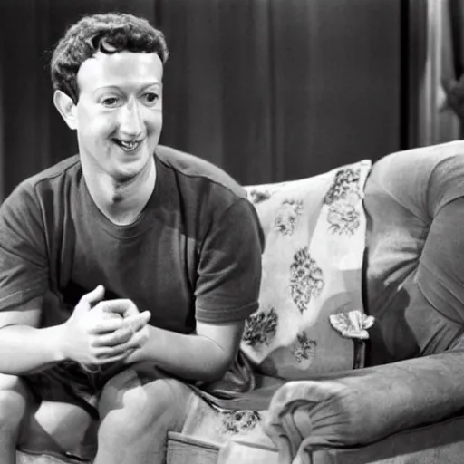 Image similar to mark zuckerberg in i love lucy ( 1 9 5 1 )