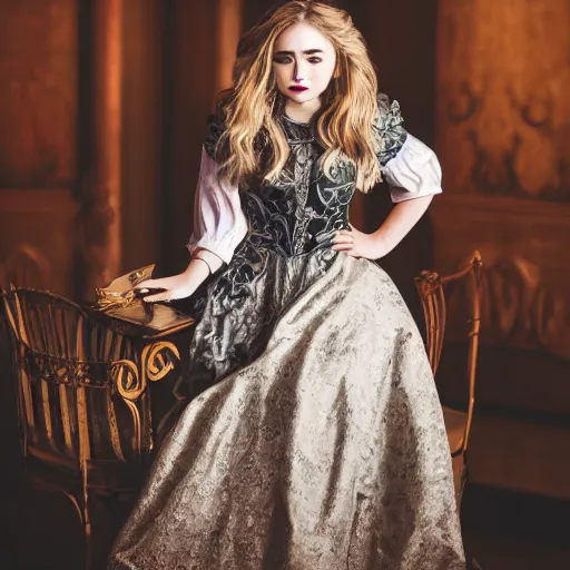 Image similar to professional portrait photography of sabrina carpenter in an opera