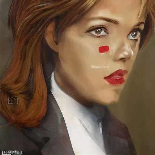 Image similar to woman in business suit, brown neat hair, pixiv, fanbox, trending on artstation, digital art, portrait, modern, sleek, highly detailed, formal, serious, determined, competent, colorized, smooth