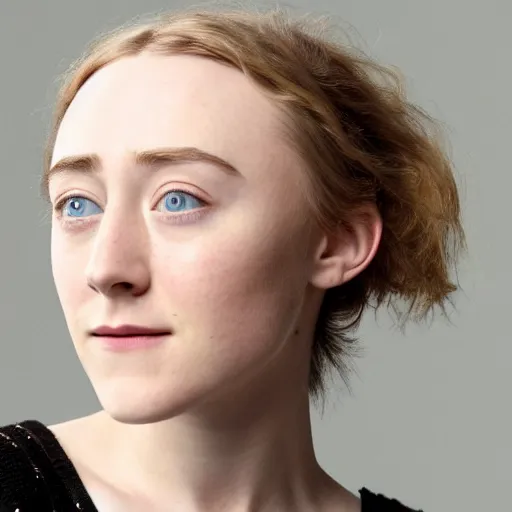 Prompt: a true-to-life photoshoot portrait of Saoirse Ronan real-life accurate face