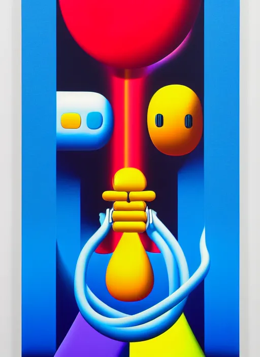 Image similar to inflate phone by shusei nagaoka, kaws, david rudnick, airbrush on canvas, pastell colours, cell shaded, 8 k