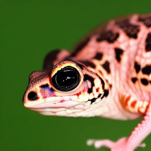 Prompt: An award winning photo of young New Zealand pink gecko tortoise looking at the camera, cute, nature photography, National Geographic, 4k