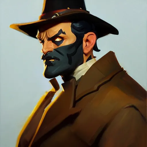 Image similar to greg manchess portrait painting of the count graf zahl as overwatch character, medium shot, asymmetrical, profile picture, organic painting, sunny day, matte painting, bold shapes, hard edges, street art, trending on artstation, by huang guangjian and gil elvgren and sachin teng