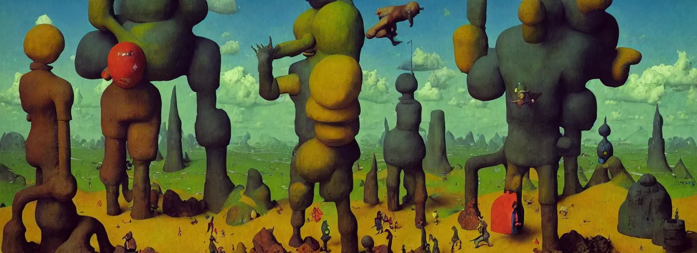 Image similar to full - body surreal colorful golem rpg character concept art anatomy, action pose, very coherent and colorful high contrast masterpiece by norman rockwell franz sedlacek hieronymus bosch dean ellis simon stalenhag rene magritte gediminas pranckevicius, dark shadows, sunny day, hard lighting, reference sheet white! background