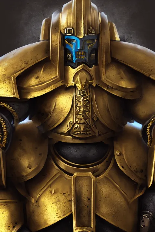 Image similar to armor portrait heros warhammer 4 0 k horus heresy fanart - the primarchs emperor by johannes helgeson animated with vfx concept artist & illustrator global illumination ray tracing hdr fanart arstation zbrush central hardmesh 8 k octane renderer comics stylized