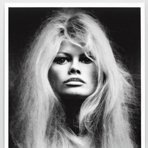 Prompt: stunning symmetrical portrait of beautiful brigitte bardot in front of a tall moog synthesizer, high contrast grainy blank and white photography print ilford warm tone, huge modular synthesizer