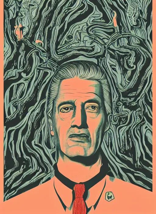 Image similar to twin peaks movie poster art by drew millward