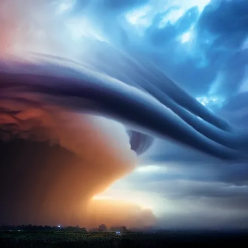 Prompt: beautiful tornado, hdr, hd, artstation, 4 k, amazing beauty, clouds, award - winning, dramatic lighting