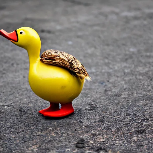 Image similar to professional, award winning photograph of banana duck. ISO 300, depth of field