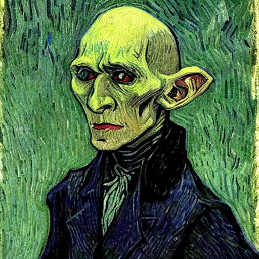 Prompt: nosferatu by van gogh