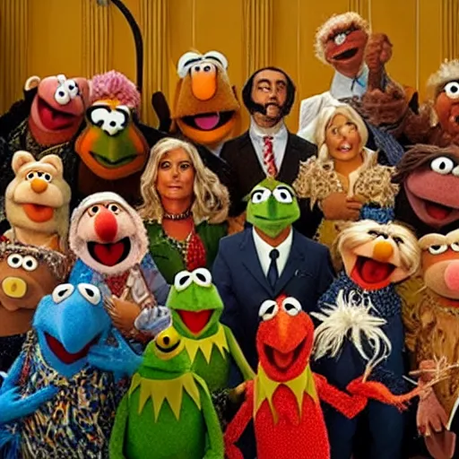 Prompt: muppets at guantanamo bay