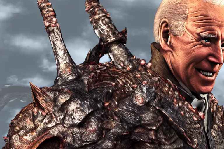 Image similar to joe biden monster hunter screenshot