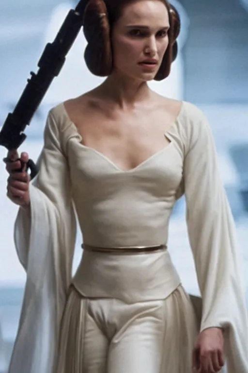 Image similar to Natalie Portman as princess leia