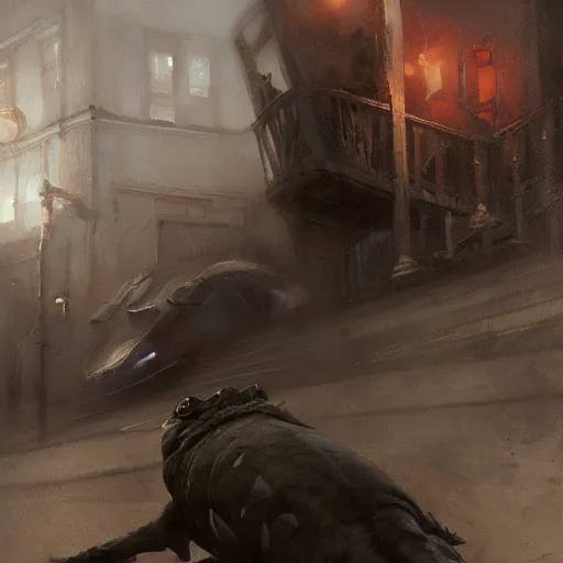 Image similar to innsmouth, painted by raymond swanland, painted by greg rutkowski, painted by jeremy mann, painted by igor kieryluk, trending on artstation