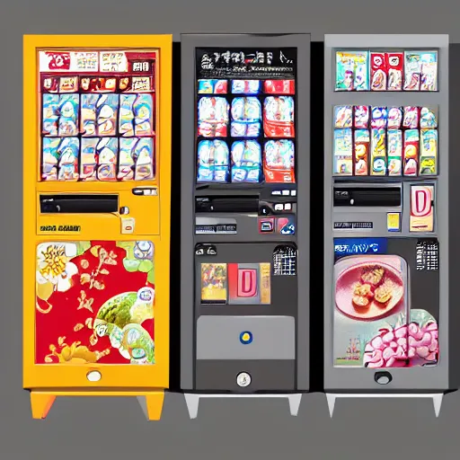 Image similar to a beautiful picture of japanese vending machines trending on artstation