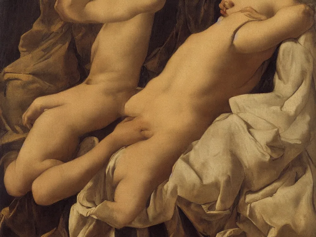 Image similar to Artemisia Gentileschi painting of female body