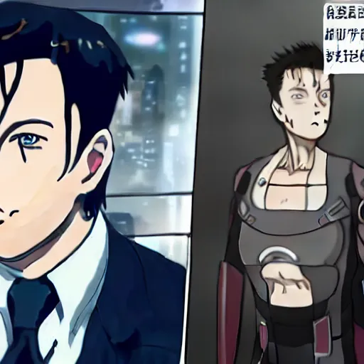 Prompt: Elon Musk in the anime style of Ghost in the Shell