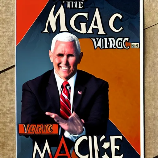 Prompt: mike pence magic the gathering card