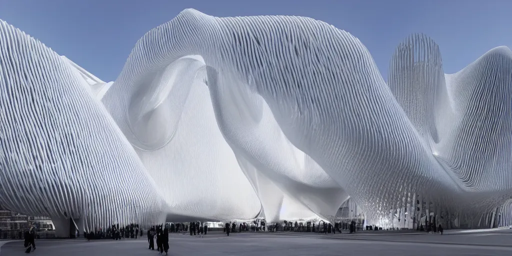 Image similar to knitting zaha hadid architecture