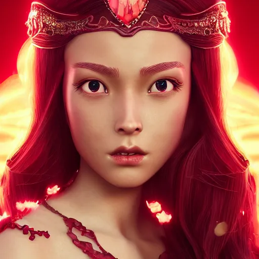 Image similar to wonderful princess of ruby with tan skin, ornate 8 k gorgeous intricate detailed, accent lighting, dramatic light, octane render