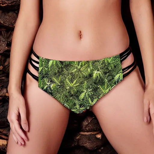 Prompt: cannabis bikini
