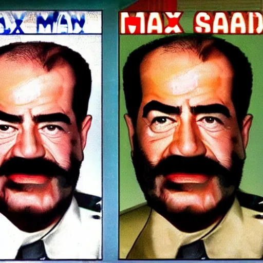 Prompt: Saddam Hussein Max Headroom