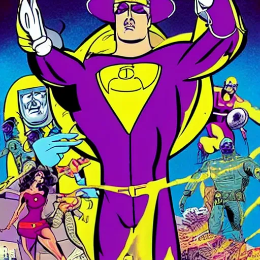 Image similar to Watchmen the Animated Series in the Style of an 80s Saturday Morning Cartoon