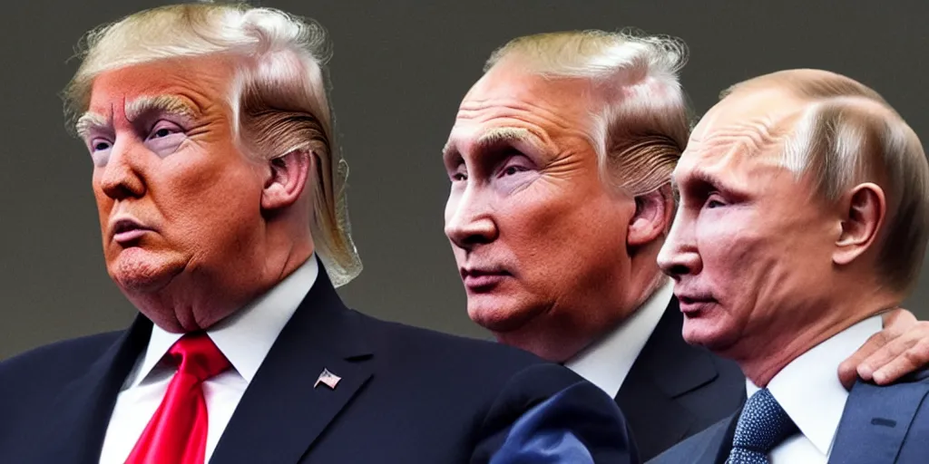 Image similar to trump and putin hammered from the night before