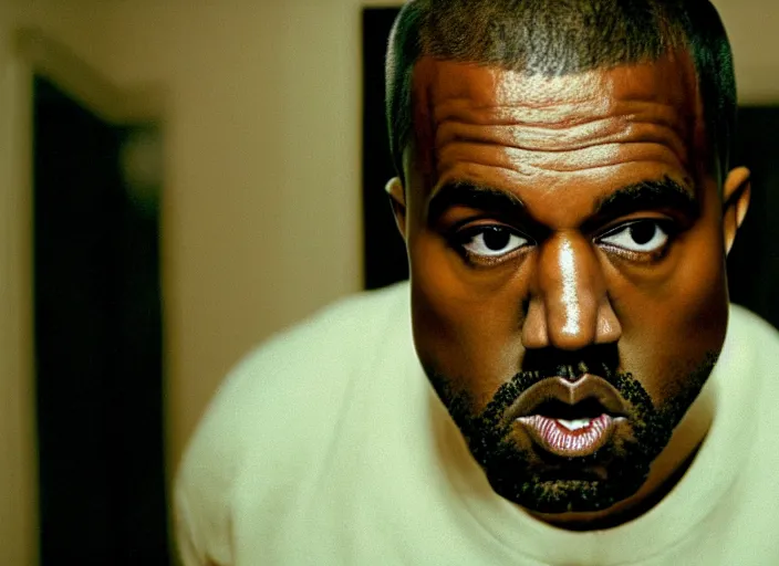 Image similar to film still of kanye west as jack torrance in the shining, 8 k