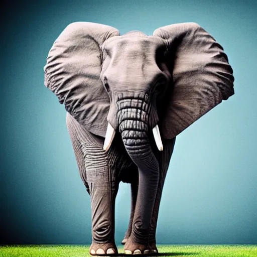 Image similar to an elephant as a guest in opera