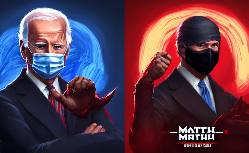 Image similar to joe biden versus mitch mcconnell mortal kombat character selection screen, highly detailed, digital painting, artstation, concept art, smooth, sharp focus, illustration, art by wlop, mars ravelo and greg rutkowski