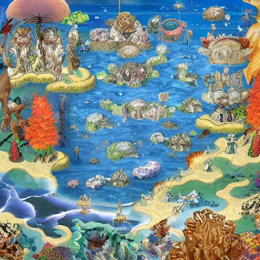 Prompt: epic masterpiece of okeanos begetting okeanos mythological