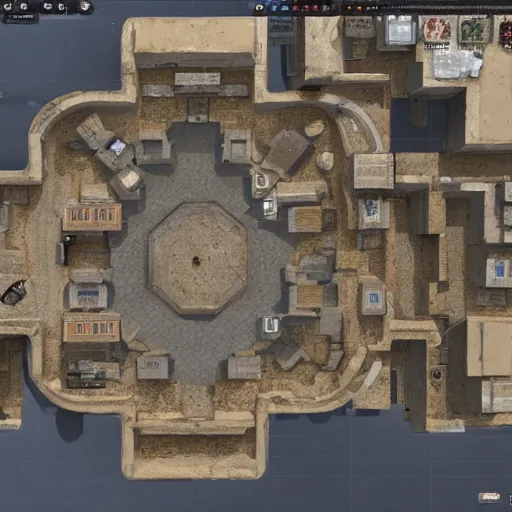 Image similar to dust 2 cs : go map design, minimap picture,