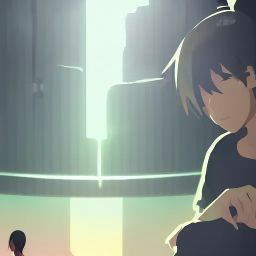 Image similar to Kanye West Listening Part, Artwork by Makoto Shinkai, official media, 8k, wallpaper, high definition, wallpaper, hd, digital artwork