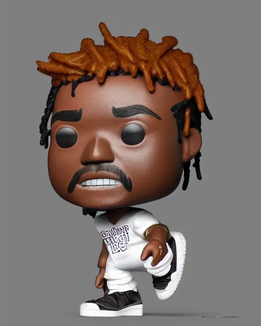 Image similar to full body 3d render of lil uzi vert as a funko pop, studio lighting, white background, blender, trending on artstation, 8k, highly detailed