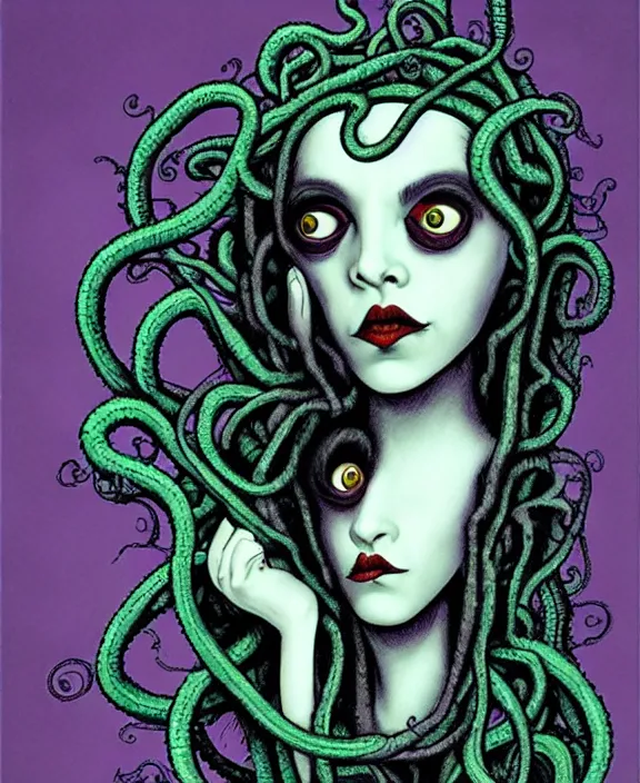 Image similar to medusa by tim burton