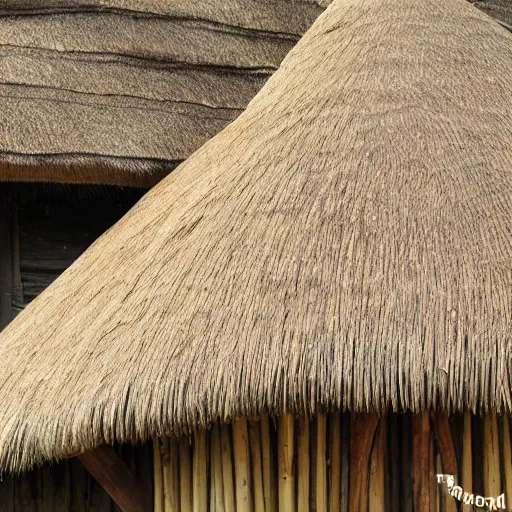 Image similar to thatched roof, highly detailed, architectural feature