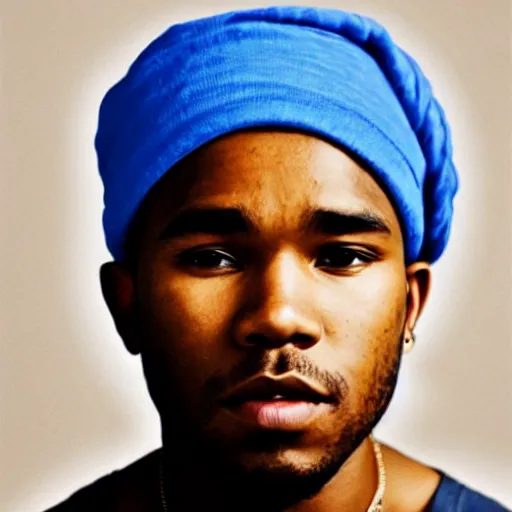 Image similar to frank ocean as girl with a pearl earring