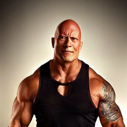 KREA - an fusion of dwayne johnson and bruce willis face