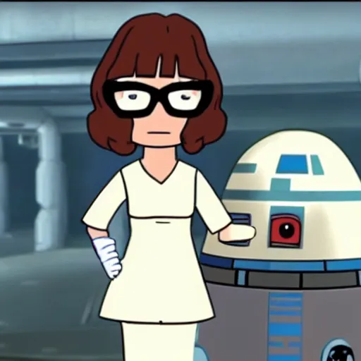 Image similar to A still of Tina Belcher in Star Wars: The Clone Wars (2008)