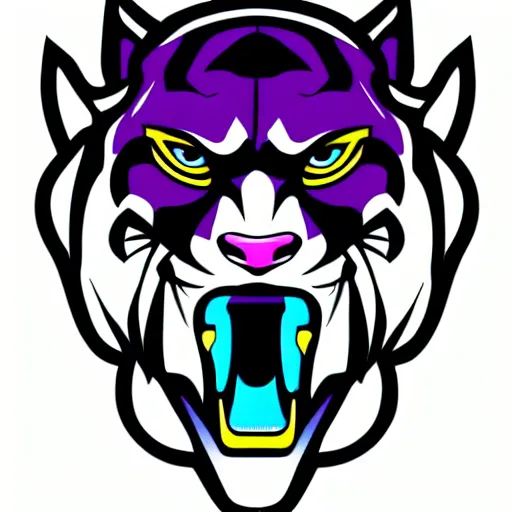 Image similar to sports logo detailed vector panther